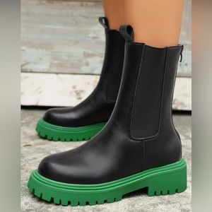 2 Tone Zip Back Chelsea Boots